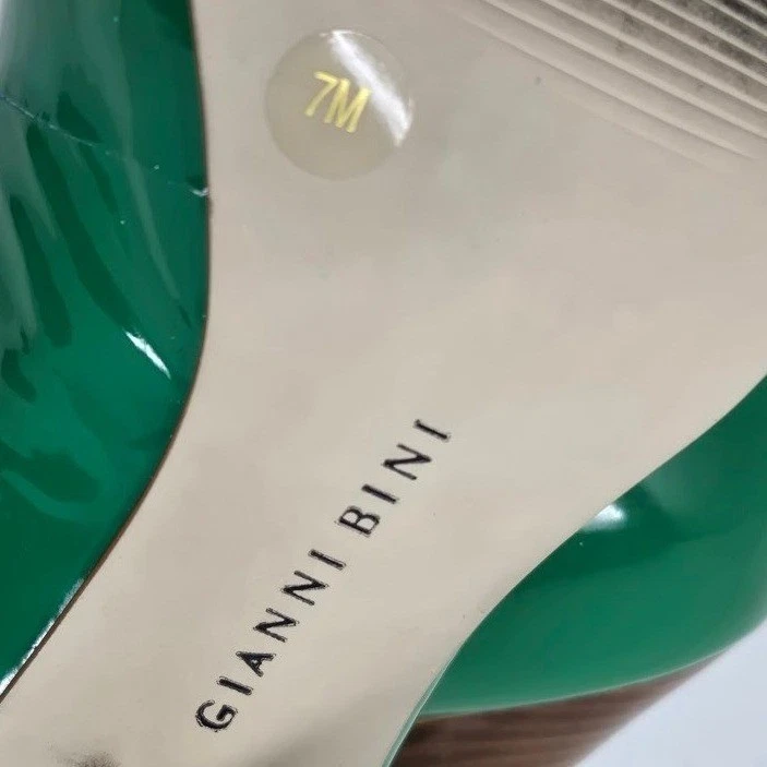 Gianni Bini 女式露趾高跟鞋漆皮办公室多彩 7M 码-