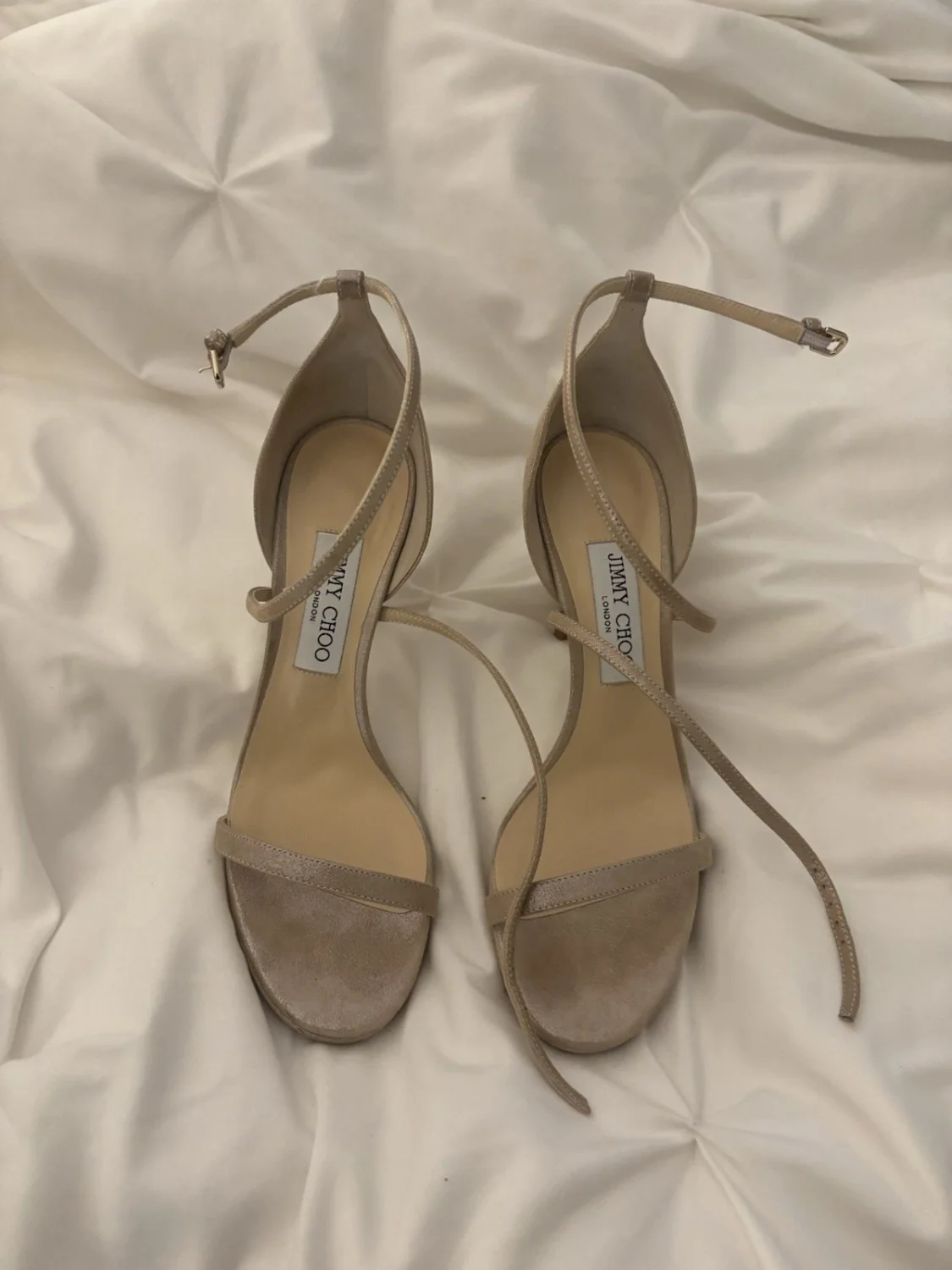 Jimmy Choo Harper 100 女式浅口鞋 8.5 码 Iridescent Sand-