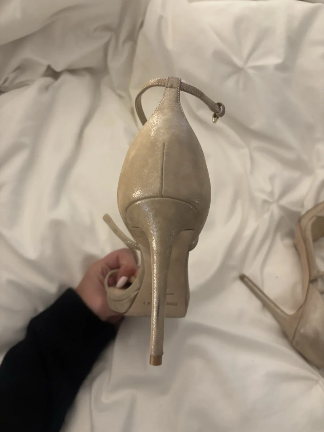 Jimmy Choo Harper 100 女式浅口鞋 8.5 码 Iridescent Sand-