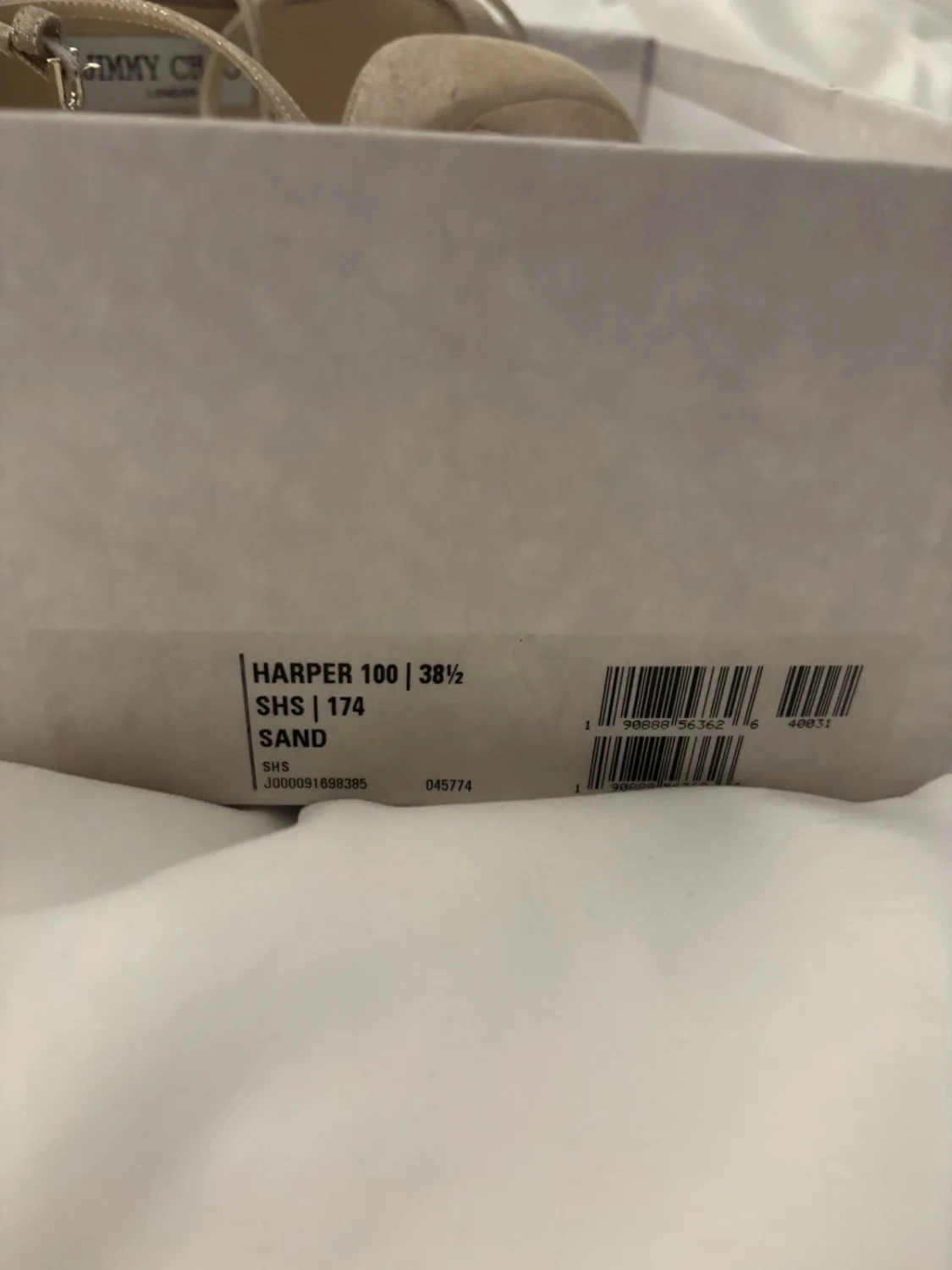 Jimmy Choo Harper 100 女式浅口鞋 8.5 码 Iridescent Sand-