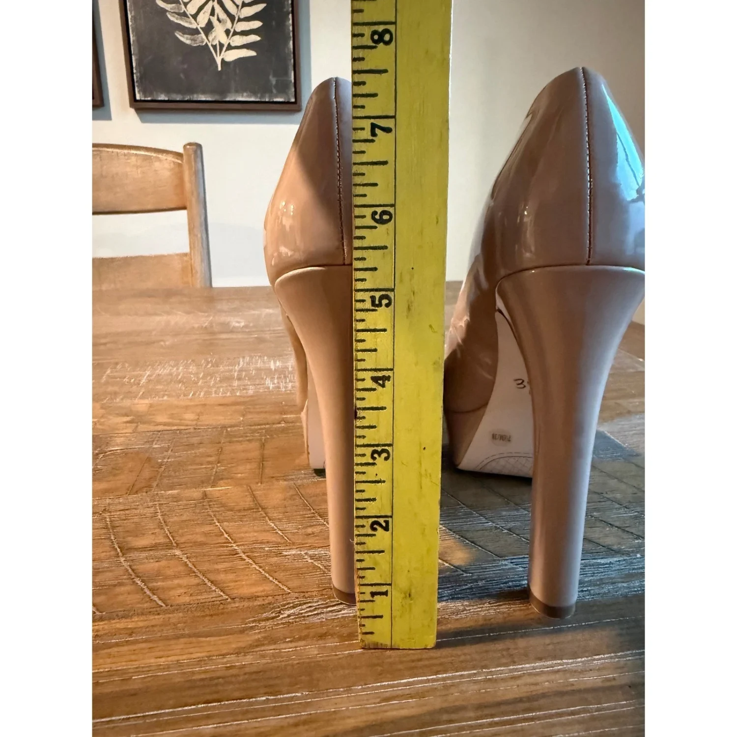 全新 Jessica Simpson 裸色专利平台高跟鞋 杏仁鞋头 7.5 米 38 JS-Dany-