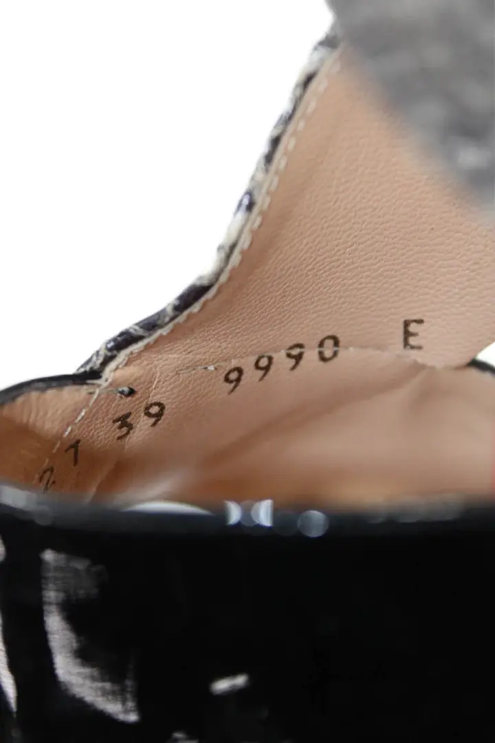Giuseppe Zanotti Design 女式蛇皮印花高跟鞋黑色红色 39 9 码-