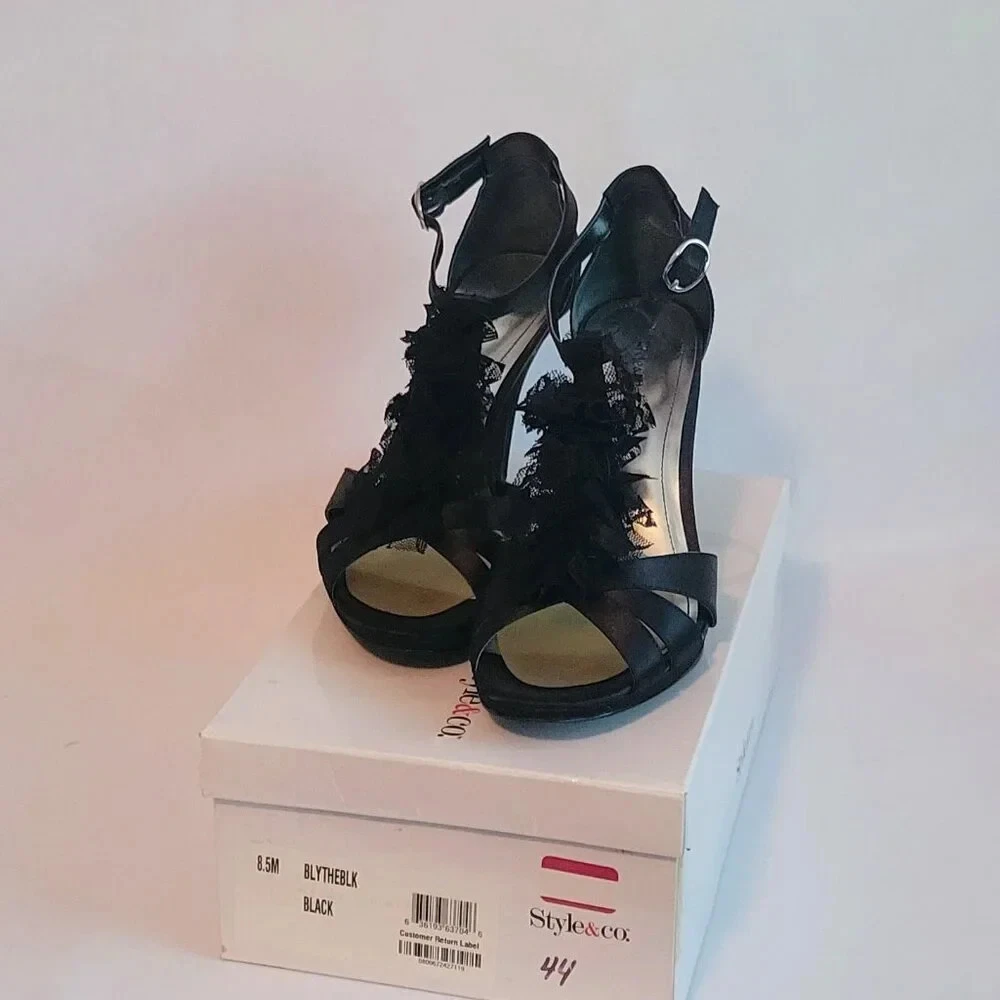 Style & Co. 黑色高跟鞋 8.5 码-