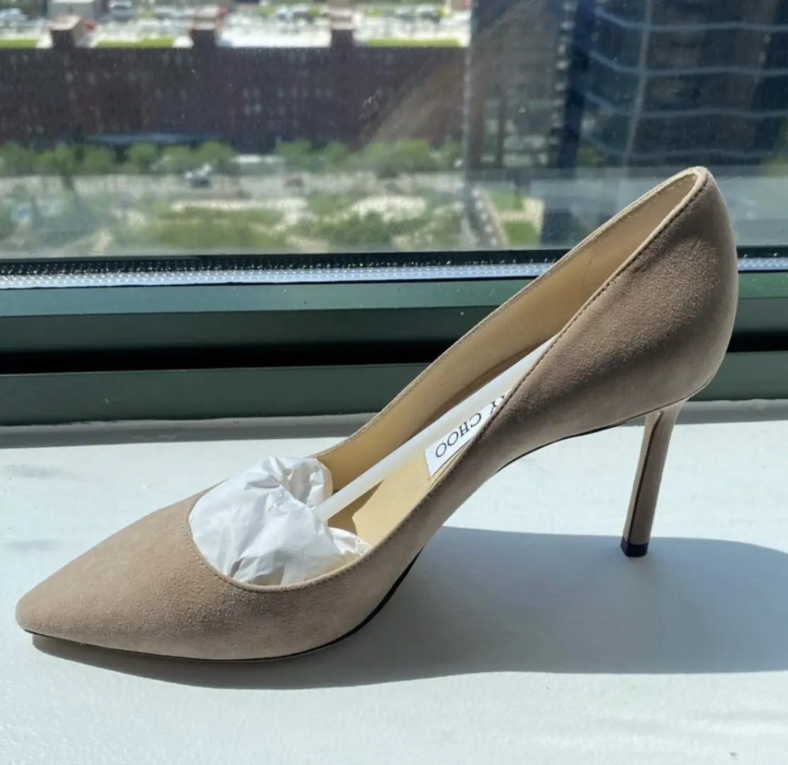 Jimmy Choo Romy 85麂皮绒高跟鞋-