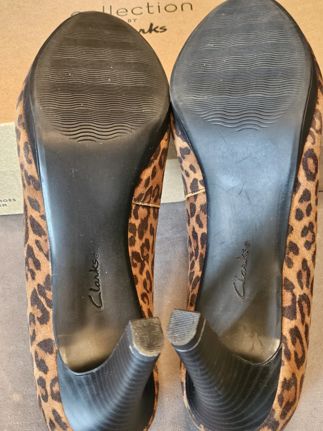 Clarks Collection Adriel Viola 豹纹高跟鞋 10 M 码 -