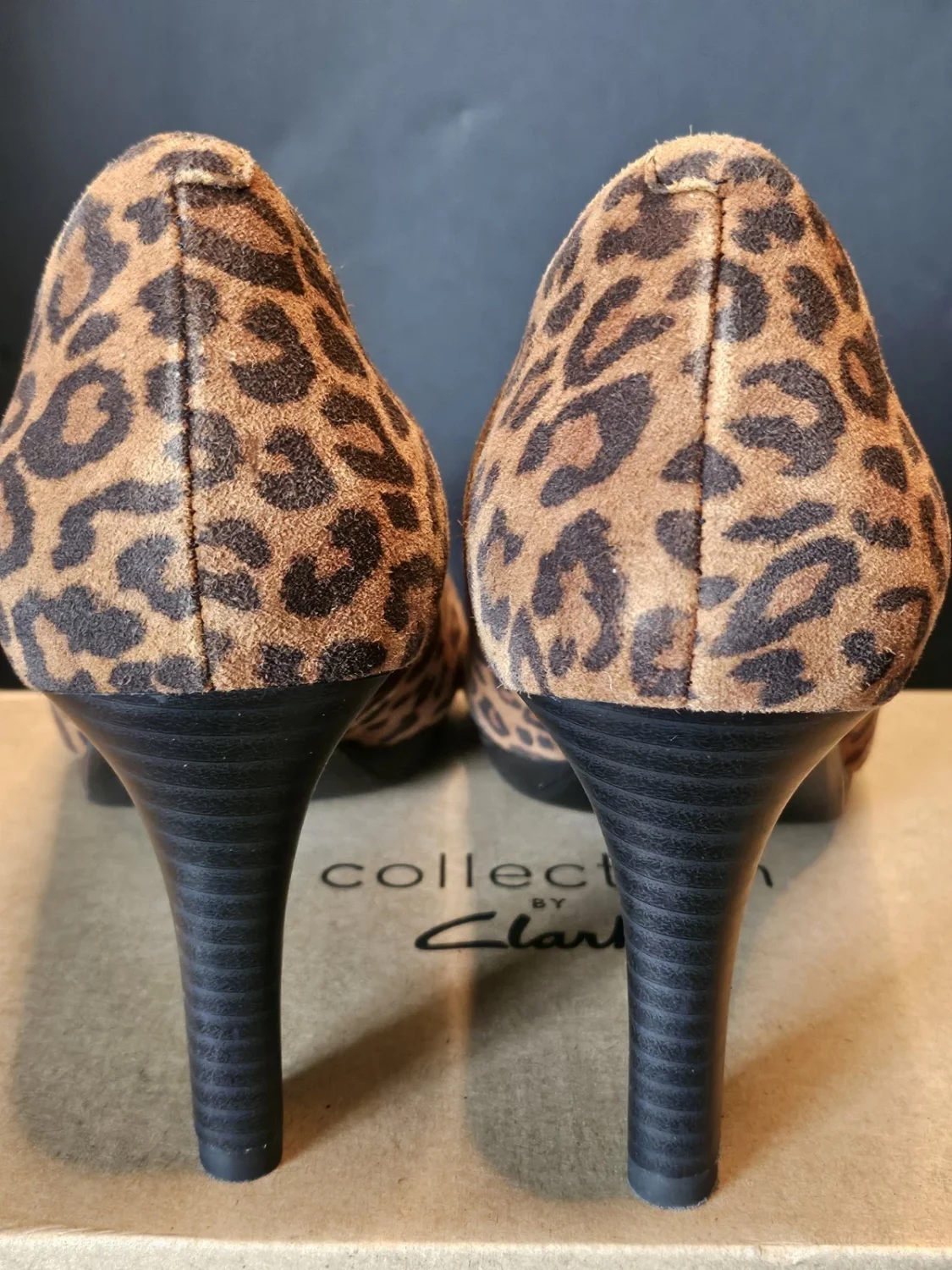 Clarks Collection Adriel Viola 豹纹高跟鞋 10 M 码 -