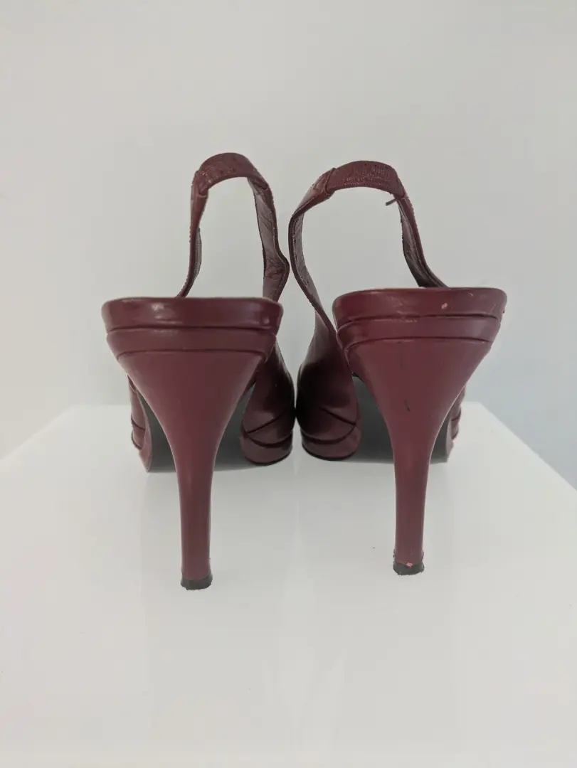 WHBM 8.5M 码高跟鞋吊带博尔多厚底鞋-